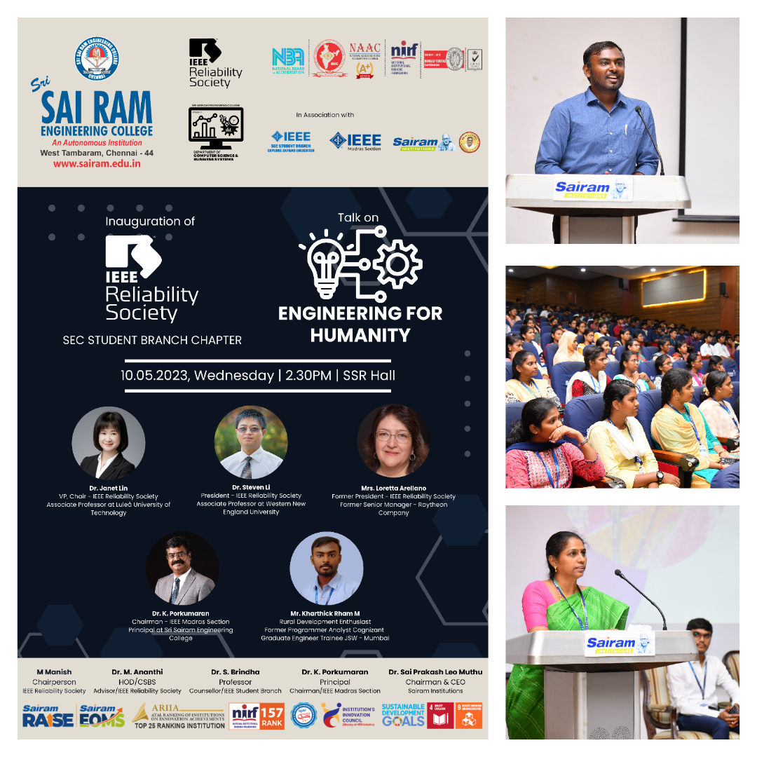 Inauguration of IEEE Reliability Society and Talk on Engineering for ...
