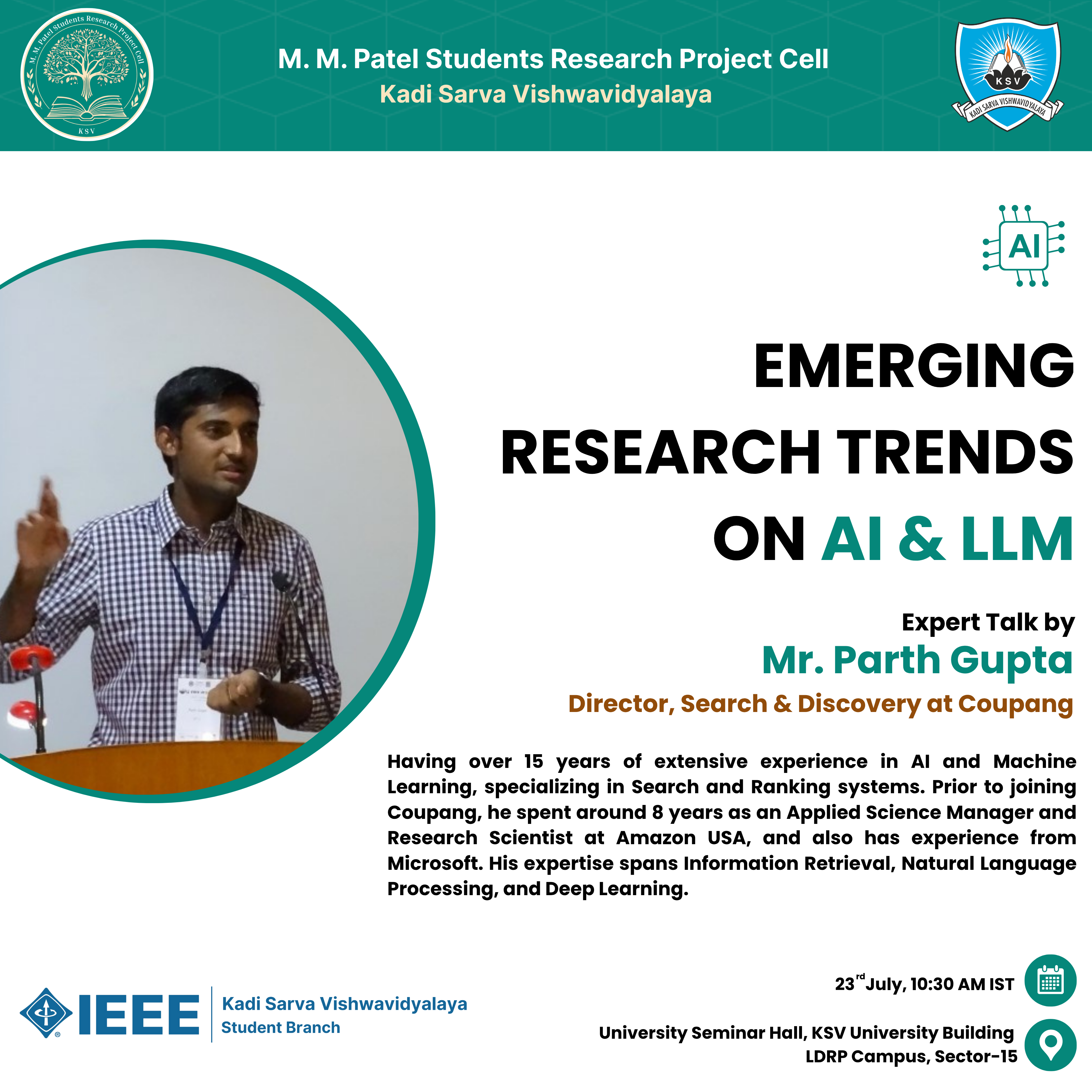 Expert Talk - AI & LLM by Parth Gupta