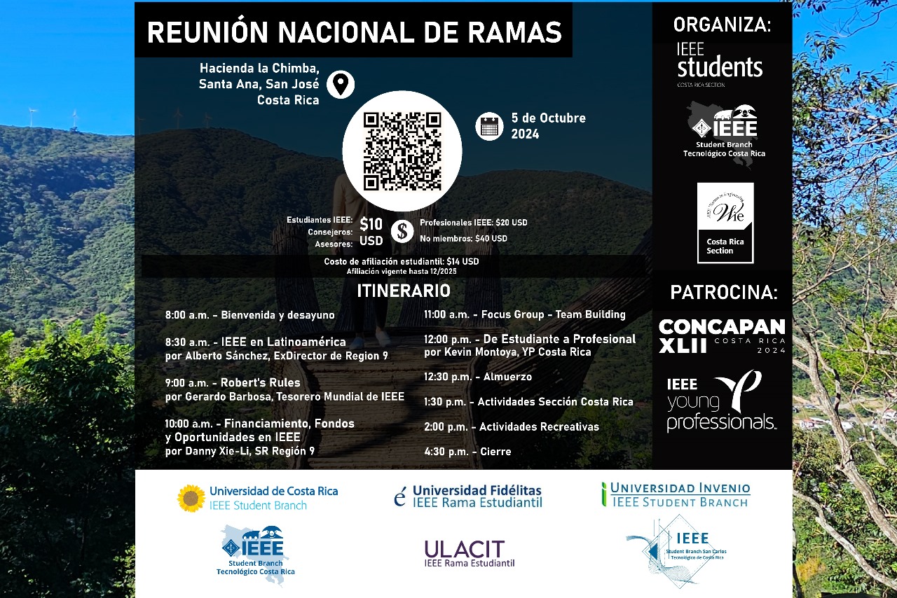 Afiche Reunión Nacional de Ramas Estudiantiles Costa Rica 2024