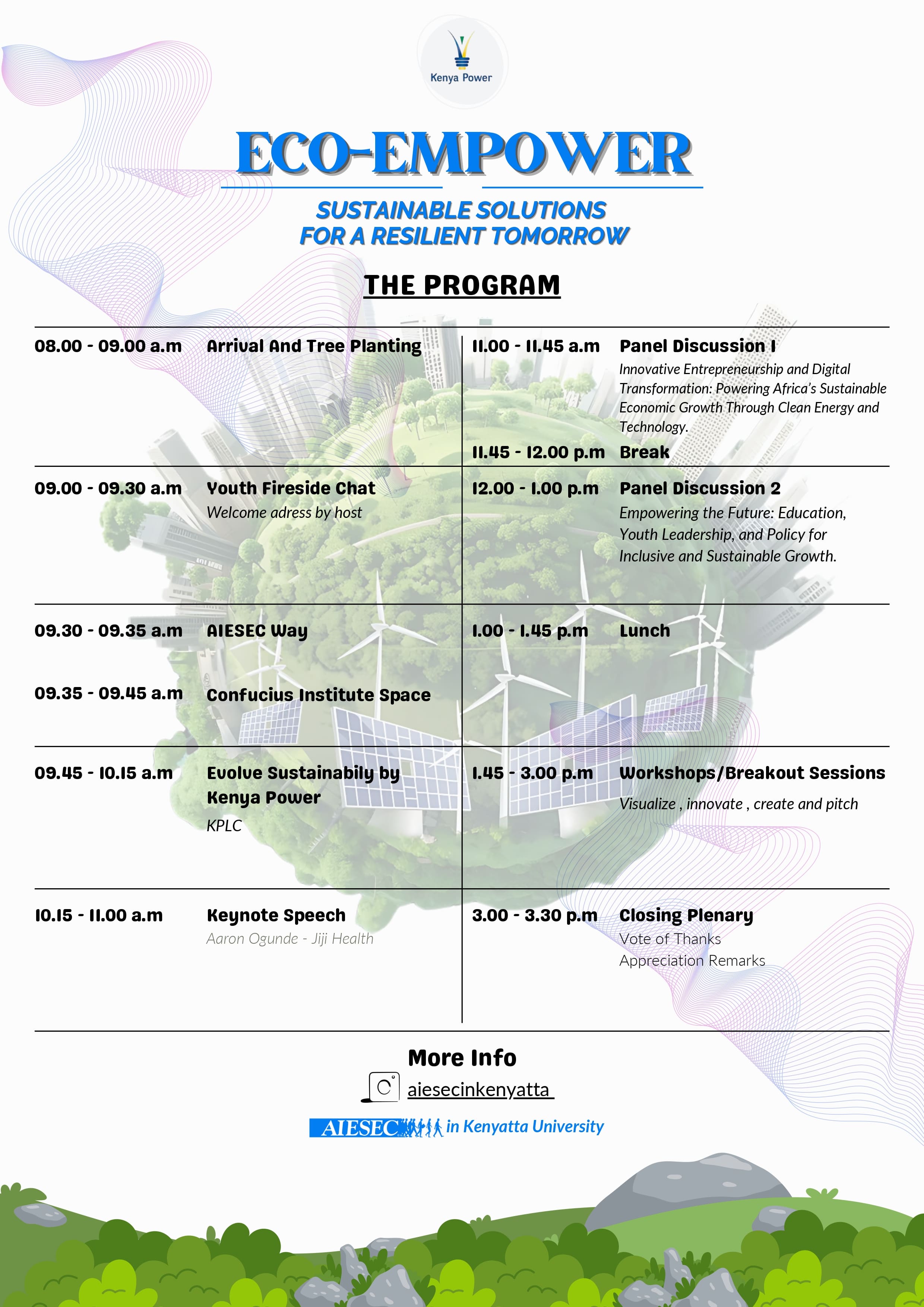 Program Eco-Empower Summit - PES Kenya - KPLC-Aisec KU