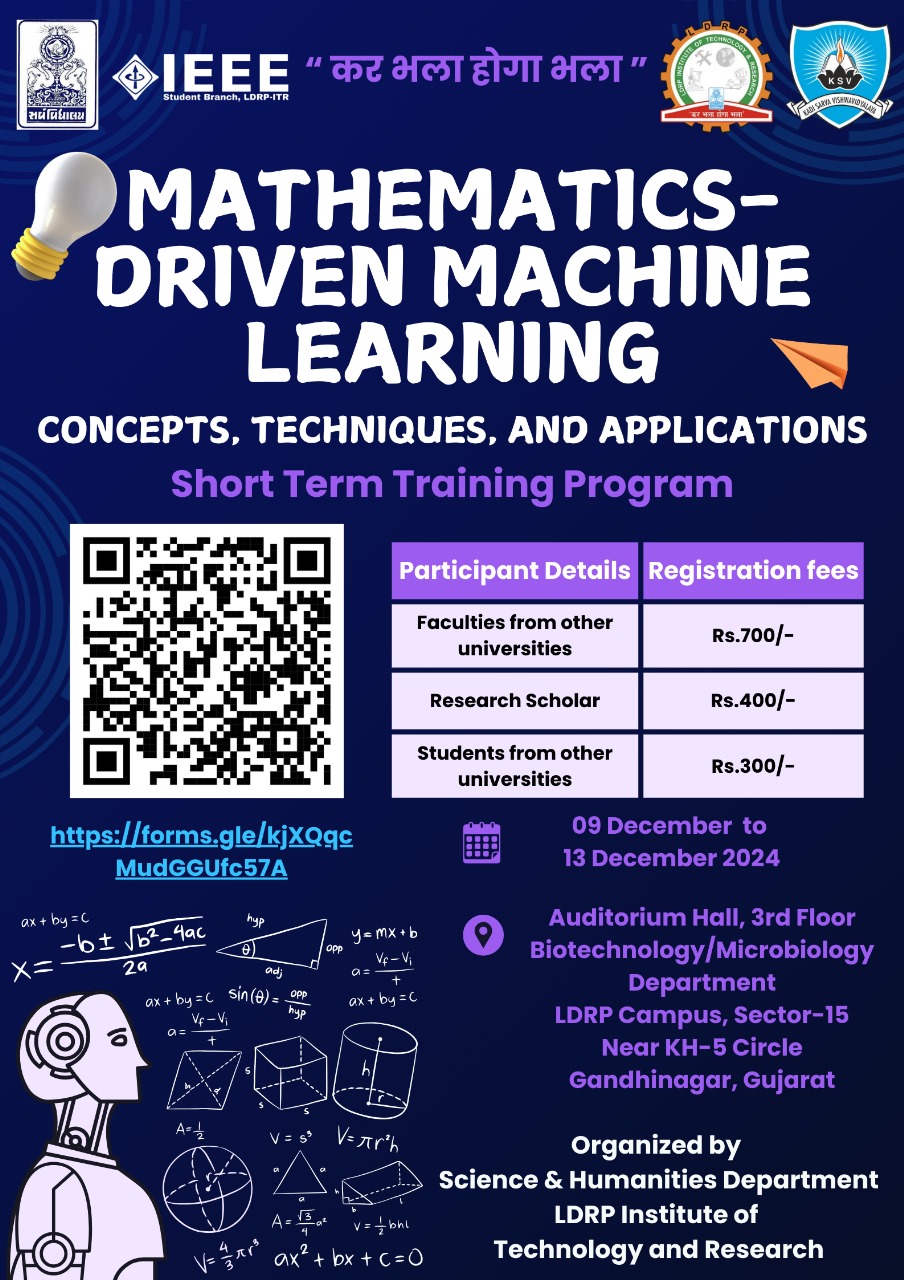 IEEE Workshop on Mathematics-driven Machine Learning